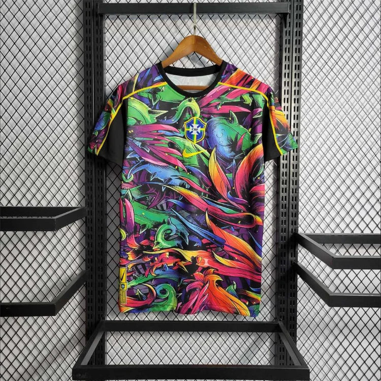 Maillots Extérieur Brésil 2022/2023 Camo Noir Taille non précisée
