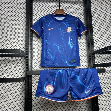 Ensemble Chelsea 2024/2025-Domicile – Ensemble Officiel – Maillot + Short-Ensemble Enfant et Adulte