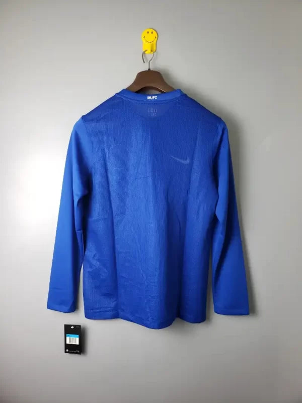 Maillot Manchester United 2007/2008 – Maillot Extérieur Rétro Manches Longues (Bleu)