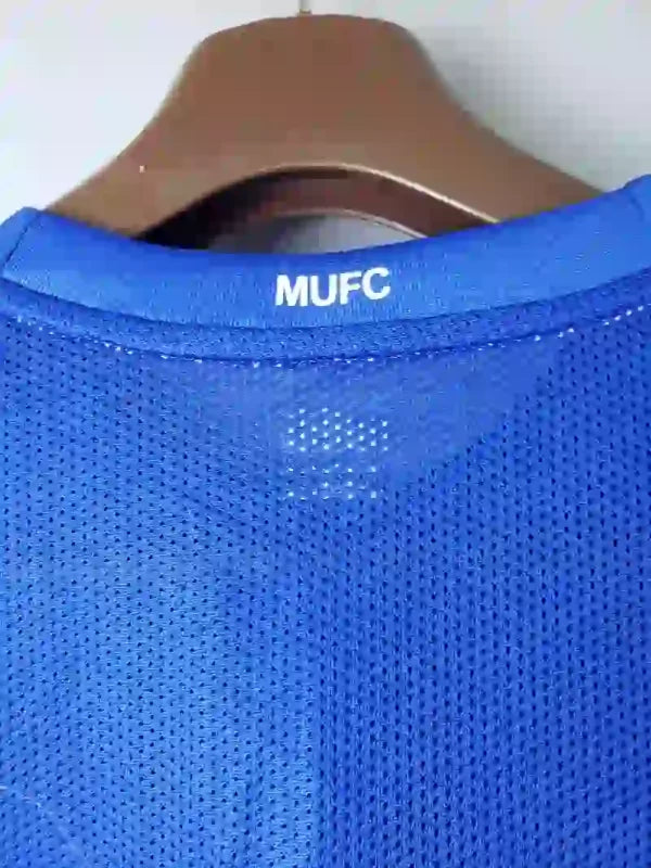 Maillot Manchester United 2007/2008 – Maillot Extérieur Rétro Manches Longues (Bleu)