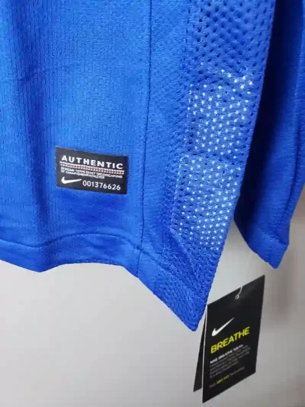 Maillot Manchester United 2007/2008 – Maillot Extérieur Rétro Manches Longues (Bleu)