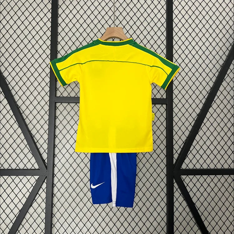 Maillots Enfant Domicile Brésil 1998 Jaune