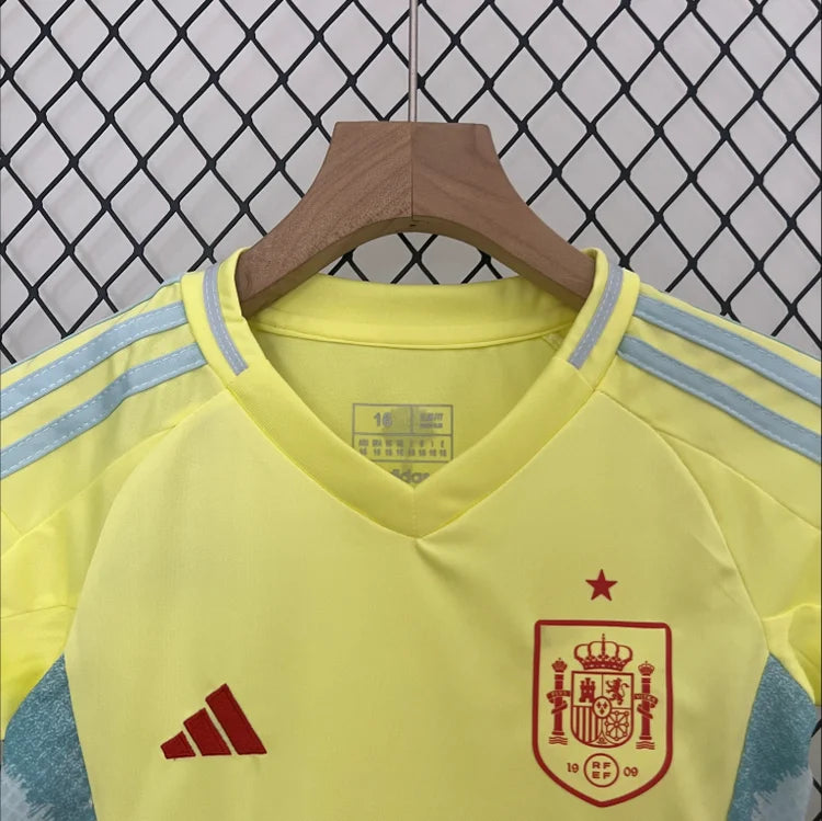 Maillots Enfant Extérieur Espagne 2024/2025 Jaune 16-28