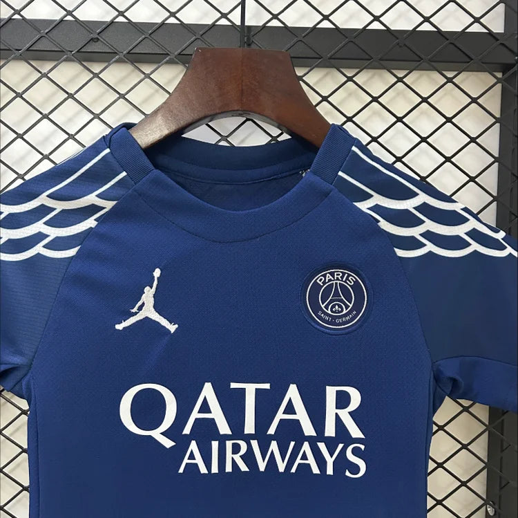 Maillots Enfant Extérieur PSG 2025/2026 Bleu Marine taille 16-28