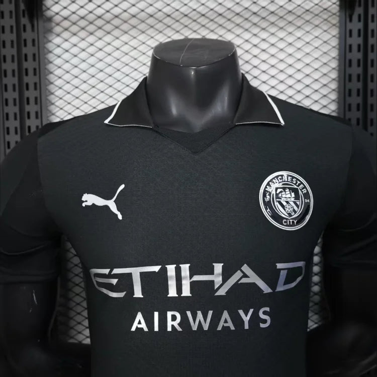 Maillots Homme Extérieur Manchester City 25/26 Noir S-XXL