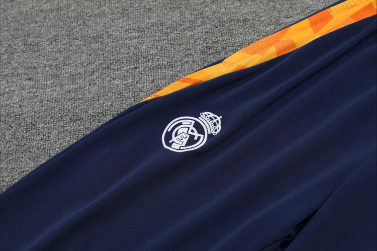 Survêtement Entraînement Real Madrid 2024/2025 Blanc et Bleu Foncé S-XXL