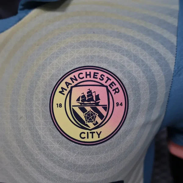 Maillot Manchester City FC 2025/2026 – Maillot Édition Spéciale Homme (Jaune Dégradé Bleu)