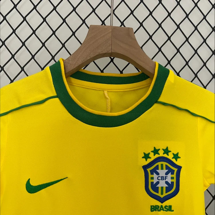 Maillots Enfant Domicile Brésil 1998 Jaune