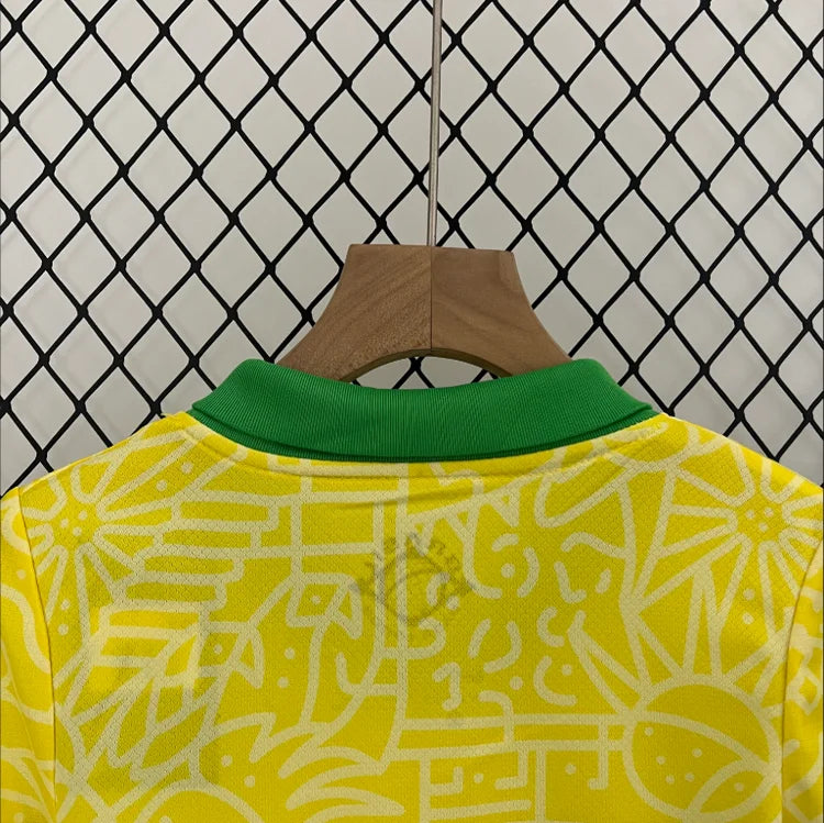 Maillots Enfant Domicile Brésil 2024/2025 Jaune 16-28
