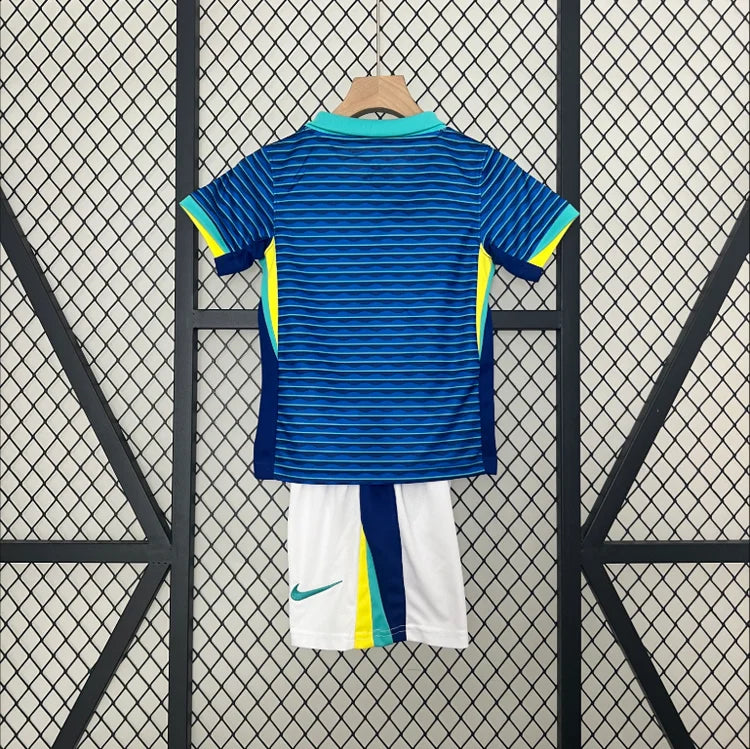 Maillots Enfant Extérieur Brésil 2024/2025 Bleu 16-28