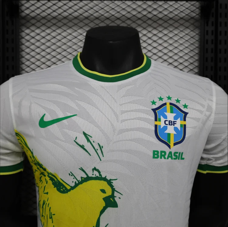 Maillots Homme Domicile Brésil 24/25 Blanc S-XXL