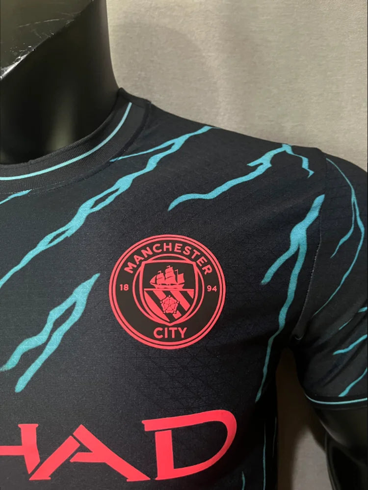 Maillots Homme Extérieur Manchester City 23/24 Bleu S-XXL