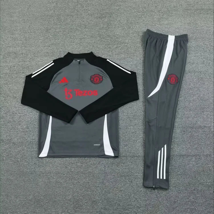 Survêtement Entraînement Manchester United 2024/2025 Gris foncé S-XXL