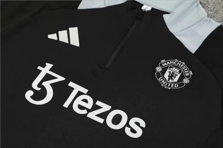 Survêtement Entraînement Manchester United 24/25 Noir S-XXL