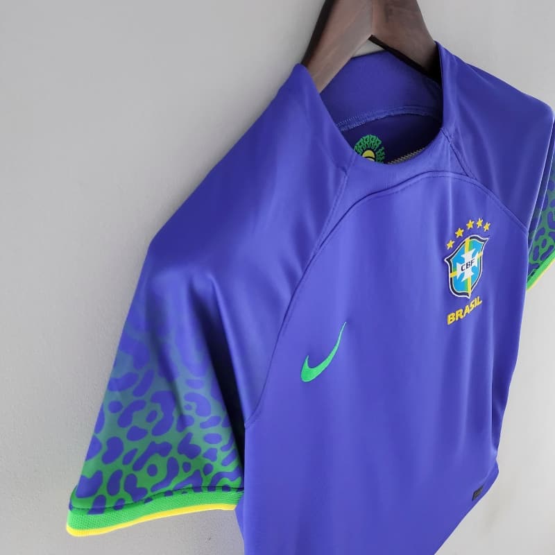 Maillot Femme Brésil 2022/2023 Extérieur-Edition spéciale-Maillot Femme manche courtes-Bleu