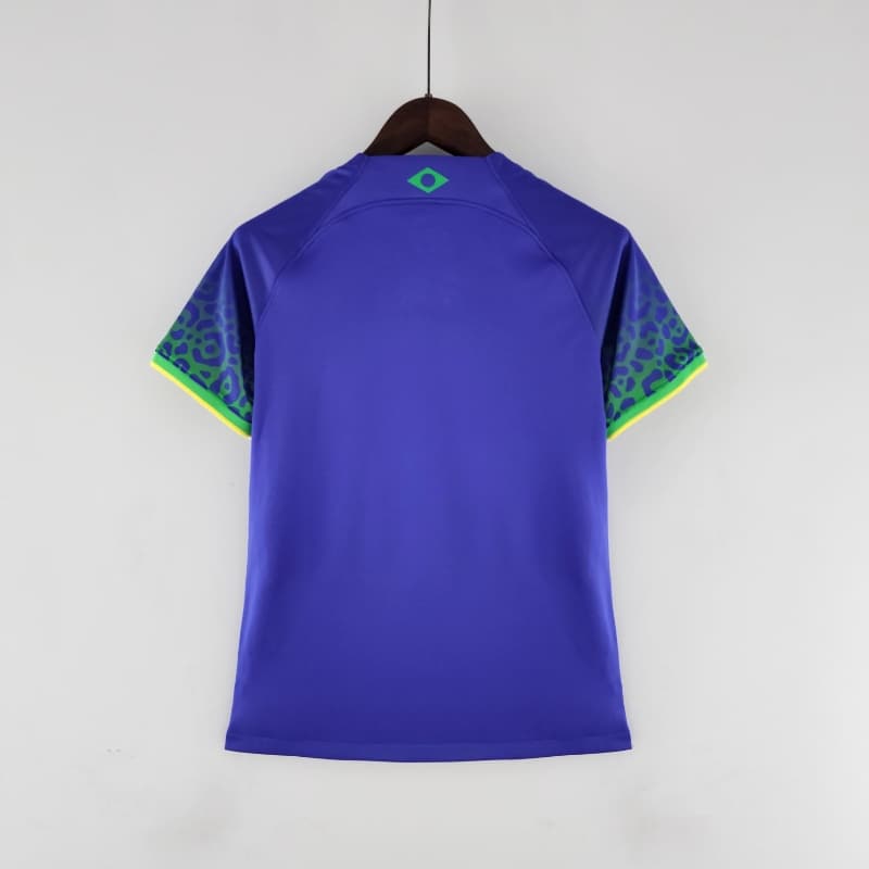Maillot Femme Brésil 2022/2023 Extérieur-Edition spéciale-Maillot Femme manche courtes-Bleu