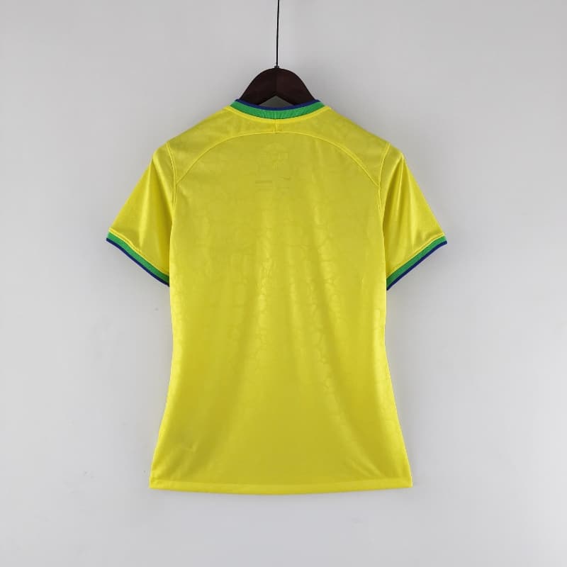 Maillot Femme Brésil 2022/2023 Domicile-Edition spéciale-Maillot Femme manche courtes-Jaune (Copie)