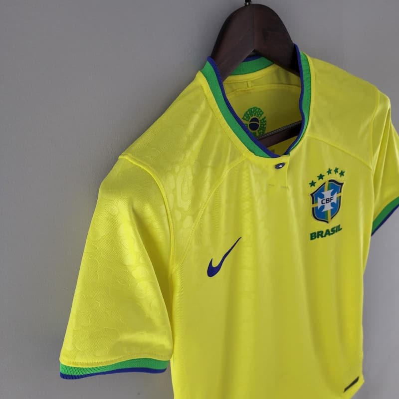 Maillot Femme Brésil 2022/2023 Domicile-Edition spéciale-Maillot Femme manche courtes-Jaune (Copie)