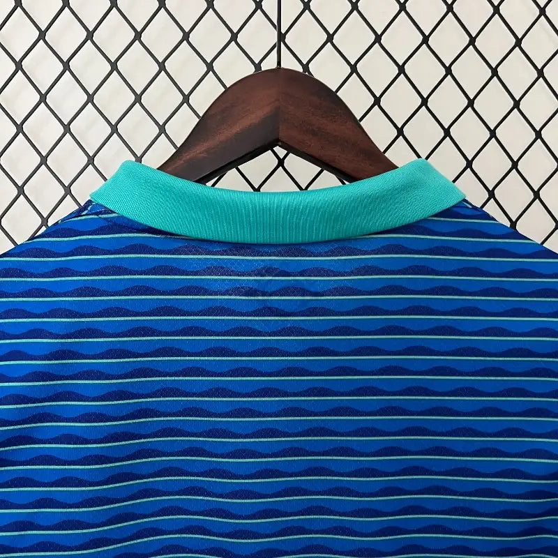 Maillot Femme Brésil 2024/2025 Extérieur-Maillot Femme manche courtes-Bleu