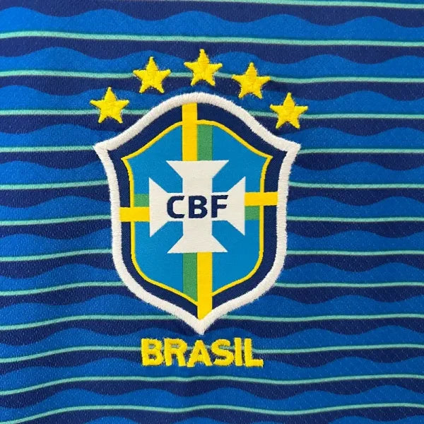 Maillot Femme Brésil 2024/2025 Extérieur-Maillot Femme manche courtes-Bleu