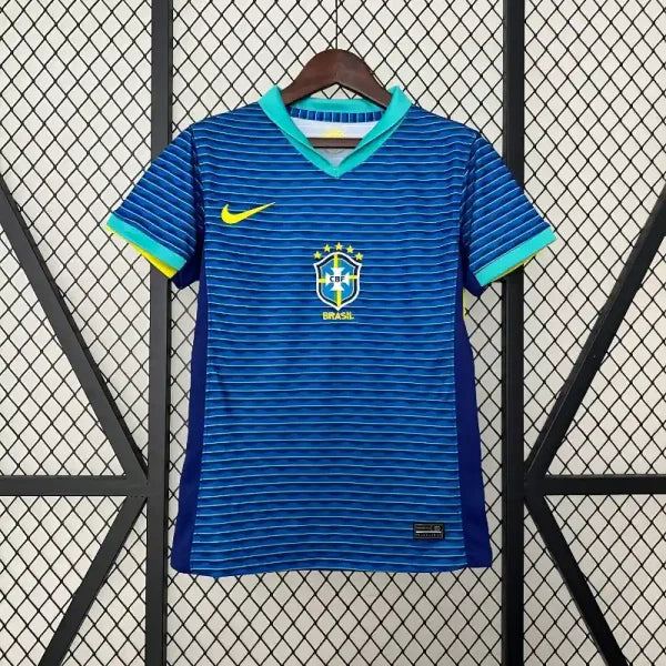 Maillot Femme Brésil 2024/2025 Extérieur-Maillot Femme manche courtes-Bleu