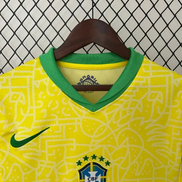 Maillot Femme Brésil 2024/2025 Domicile-Edition spéciale-Maillot Femme manche courtes-Jaune