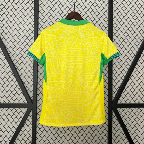 Maillot Femme Brésil 2024/2025 Domicile-Edition spéciale-Maillot Femme manche courtes-Jaune