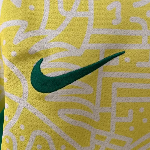 Maillot Femme Brésil 2024/2025 Domicile-Edition spéciale-Maillot Femme manche courtes-Jaune