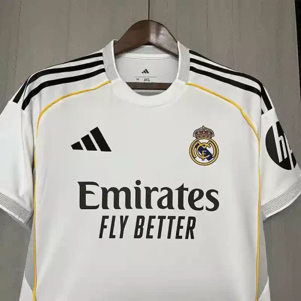 Maillots Domicile Real Madrid Full Sponsor Liga 24/25 Blanc-Homme