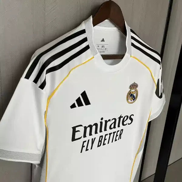 Maillots Domicile Real Madrid Full Sponsor Liga 24/25 Blanc-Homme