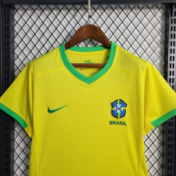 Maillot Femme Brésil 2024/2025 Domicile-Edition spéciale-Maillot Femme manche courtes-Jaune (Copie)