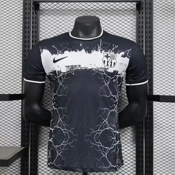 Maillot FC Barcelone Édition Spéciale Noir Blanc Éclair 2025/2026