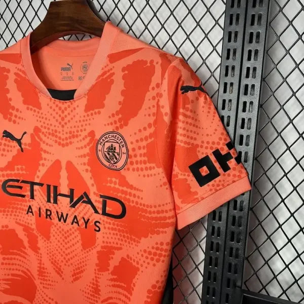 Maillot Manchester City FC 2024/2025 – Maillot Gardien Homme (Orange, Version Joueur)