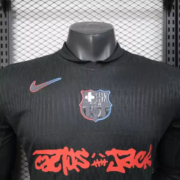 Maillot FC Barcelone 2025/2026 – Édition Spéciale Cactus Jack Extérieur - Manche Longue