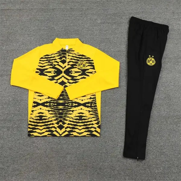 Ensemble Borussia Dortmund 2024/2025 – Veste de Survêtement Style Camouflage Jaune