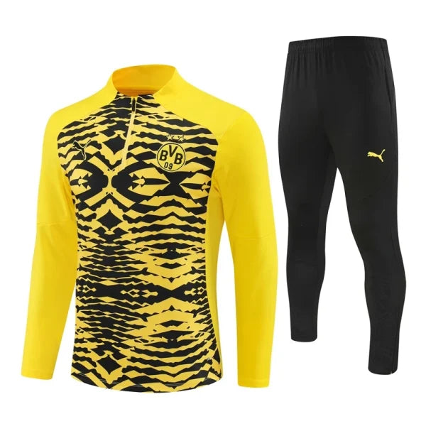 Ensemble Borussia Dortmund 2024/2025 – Veste de Survêtement Style Camouflage Jaune