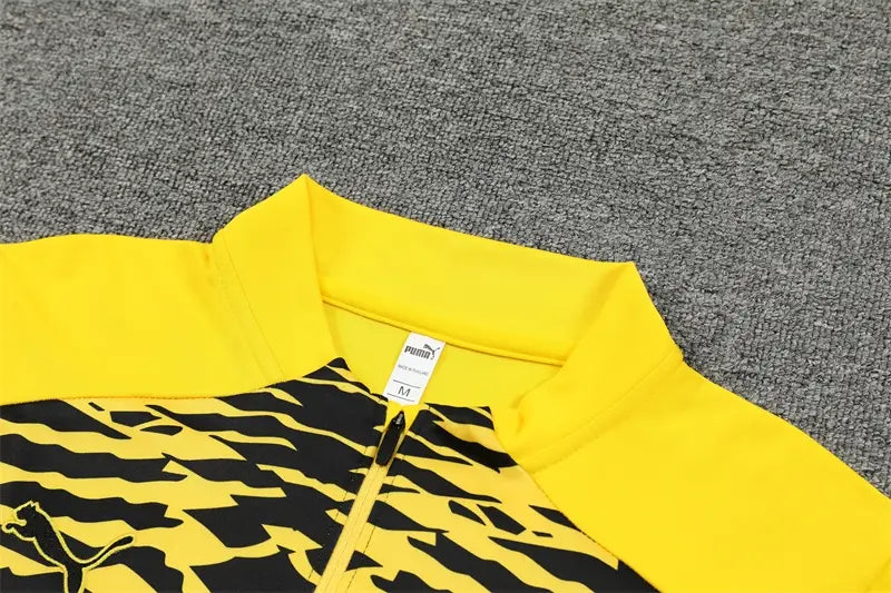 Ensemble Borussia Dortmund 2024/2025 – Veste de Survêtement Style Camouflage Jaune