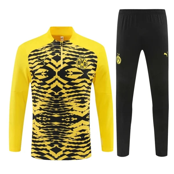 Ensemble Borussia Dortmund 2024/2025 – Veste de Survêtement Style Camouflage Jaune