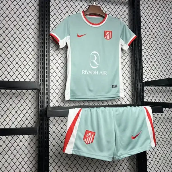 Ensemble Enfant Atlético de Madrid 2024/2025 – Extérieur Gris et Rouge