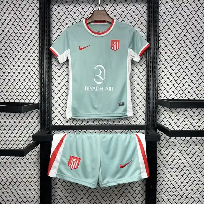 Ensemble Enfant Atlético de Madrid 2024/2025 – Extérieur Gris et Rouge