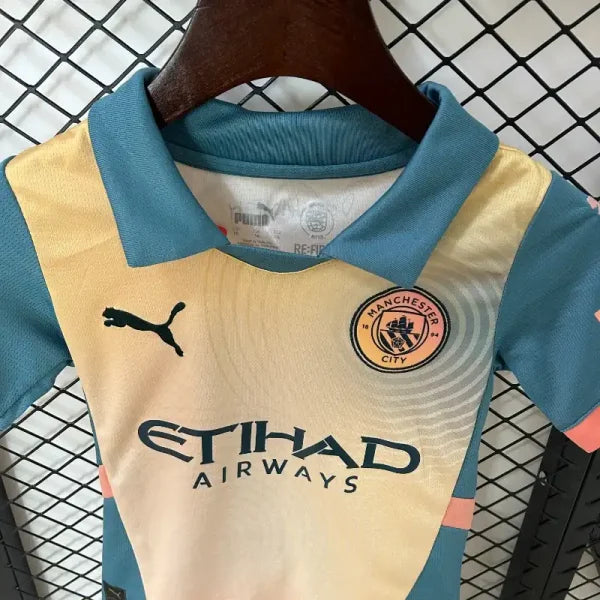Ensemble enfant Manchester City FC 2024/2025 – Ensemble Spécial Enfant (Dégradé Jaune/Bleu)