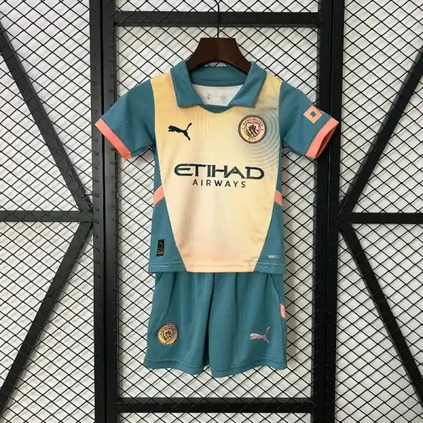 Ensemble enfant Manchester City FC 2024/2025 – Ensemble Spécial Enfant (Dégradé Jaune/Bleu)