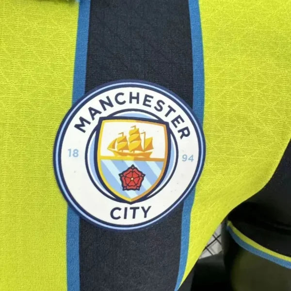 Maillot Manchester City FC 2024/2025 – Maillot Édition Spéciale Homme Noir à Bandes Jaunes