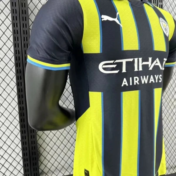 Maillot Manchester City FC 2024/2025 – Maillot Édition Spéciale Homme Noir à Bandes Jaunes