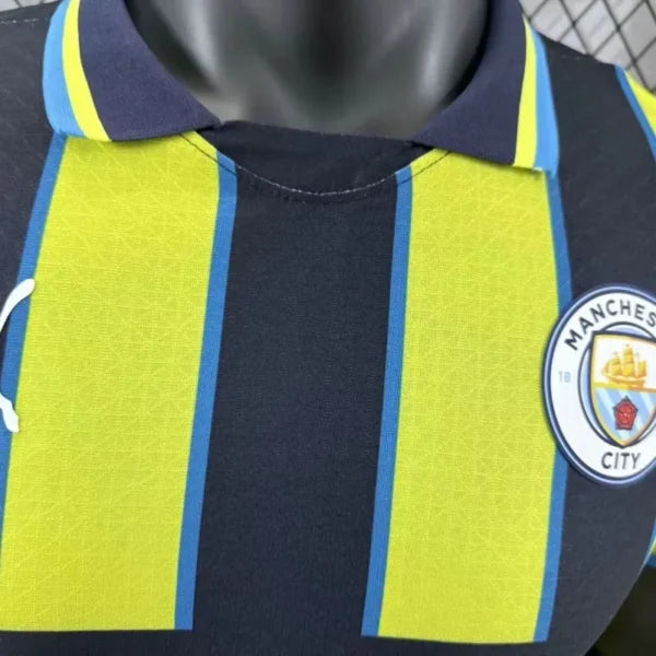 Maillot Manchester City FC 2024/2025 – Maillot Édition Spéciale Homme Noir à Bandes Jaunes