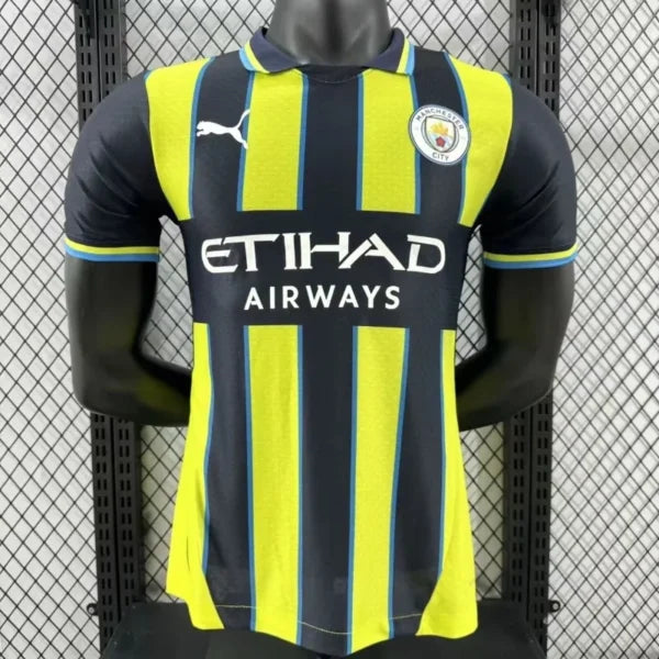 Maillot Manchester City FC 2024/2025 – Maillot Édition Spéciale Homme Noir à Bandes Jaunes