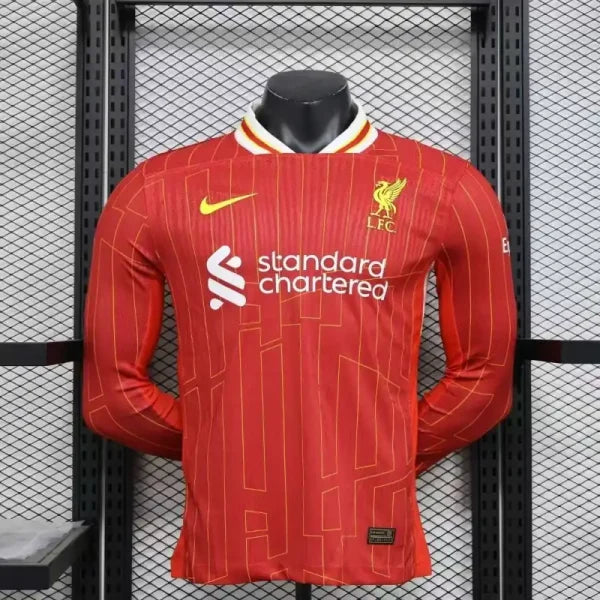 Maillots Liverpool FC 2024/2025 – Maillot Domicile Homme (Version Joueur, Manches Longues)