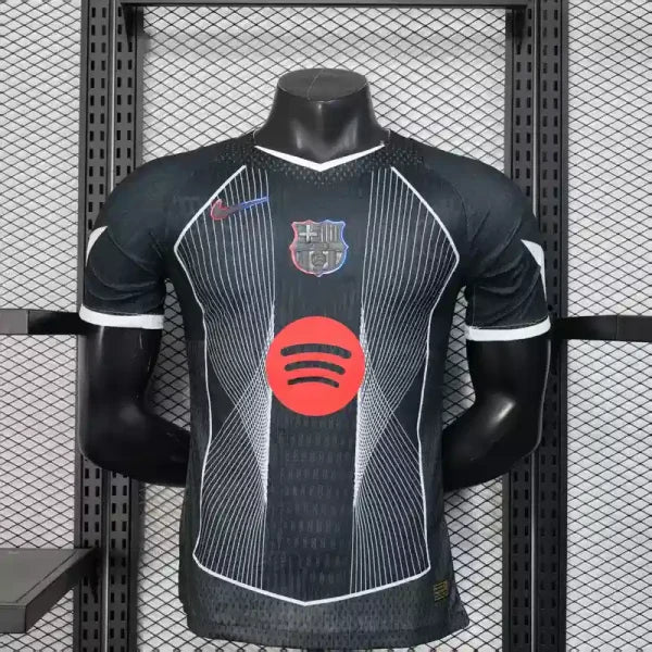 Maillot FC Barcelone 2025/2026 – Édition Spéciale Rouge & Noir Spotify