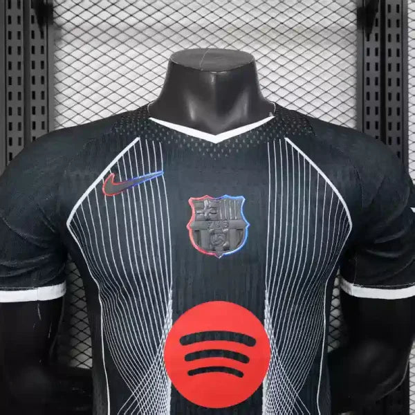 Maillot FC Barcelone 2025/2026 – Édition Spéciale Rouge & Noir Spotify