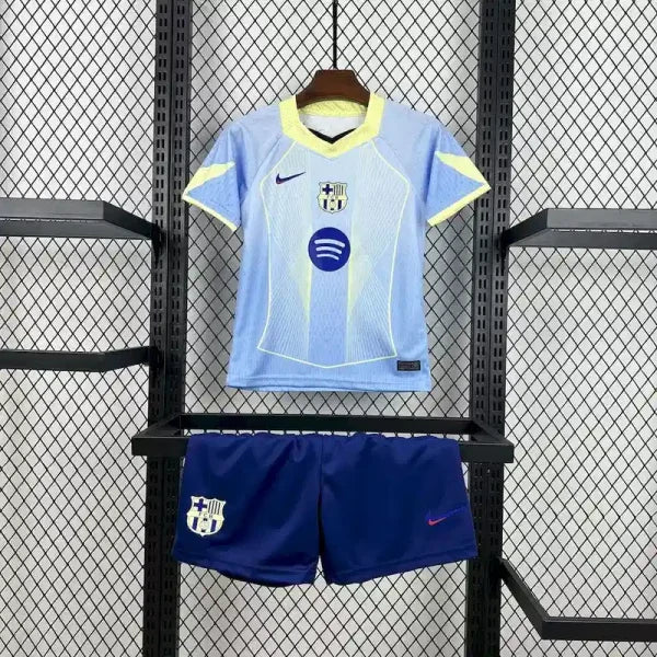 Ensemble Enfant Barcelone Edition spécial 2025/2026 Domicile Bleu Col Jaune